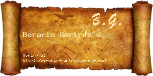 Berariu Gertrúd névjegykártya